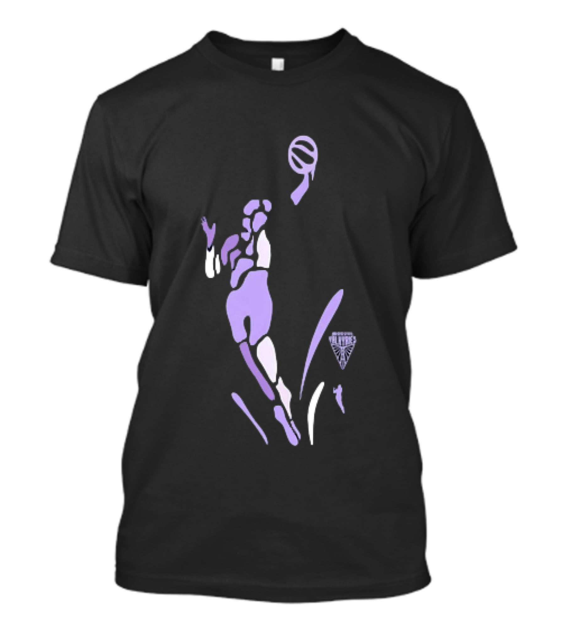 Golden State Valkyries Basketball Player Silhouette Purple Pose T-Shirt