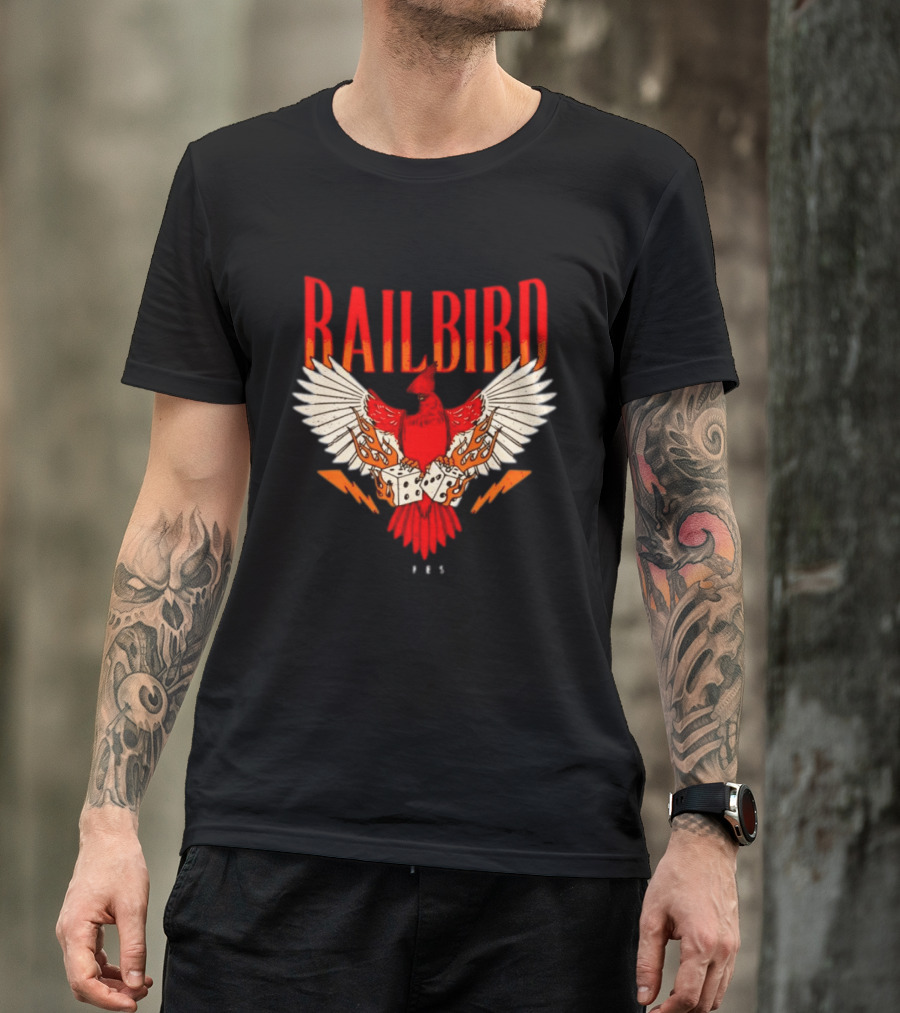 Railbird Festival 063 Red Winged Dice Bird With Flames T-Shirt