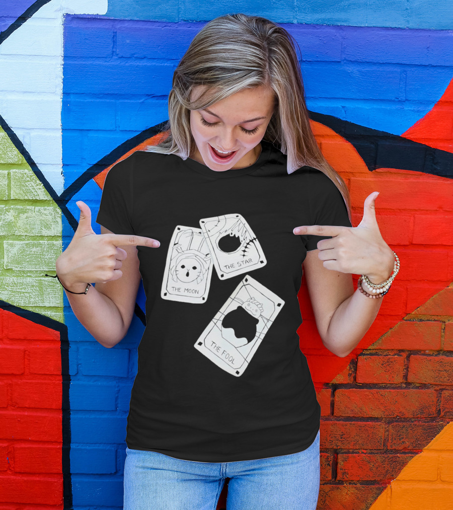 Studio Ghibli Tarot Cards The Moon The Star The Fool Collection T-Shirt