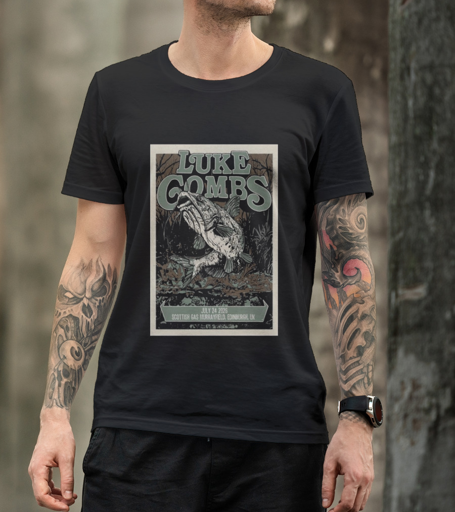 Luke Combs Scottish Gas Murrayfield Edinburgh UK July 24 2026 T-Shirt