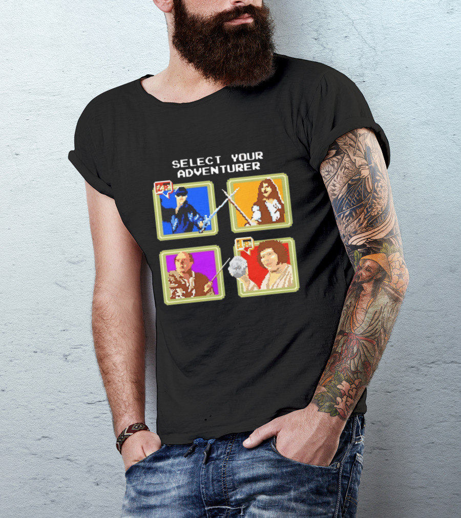 Select Your Adventurer Westley Inigo Montoya Vizzini Fezzik The Princess Bride Pixel T-Shirt