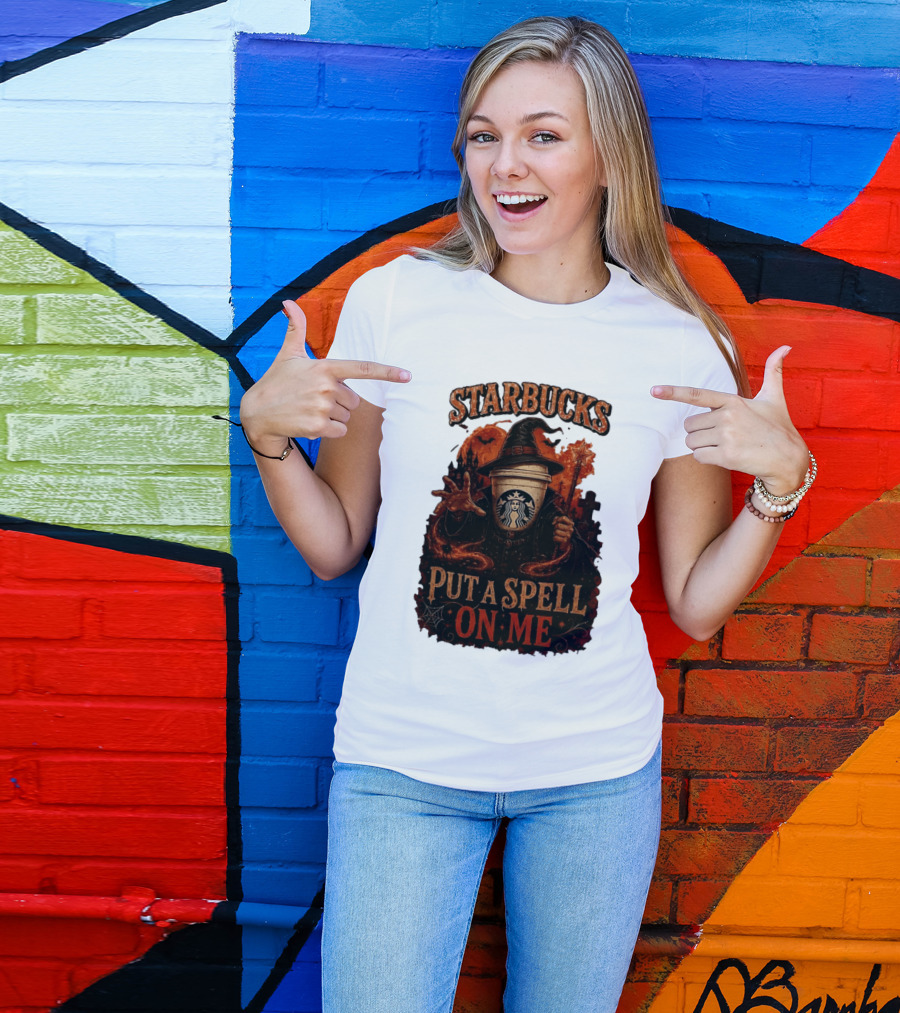 Starbucks Halloween Witch Put A Spell On Me Coffee Magic T-Shirt