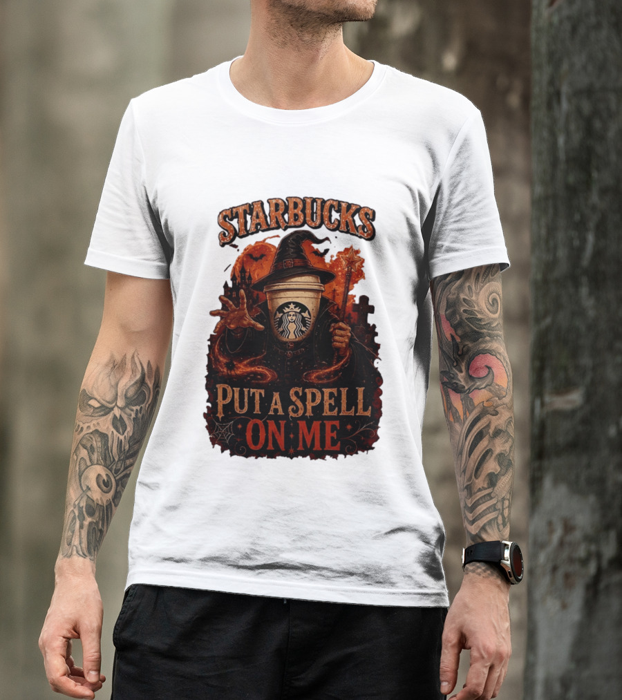 Starbucks Halloween Witch Put A Spell On Me Coffee Magic T-Shirt
