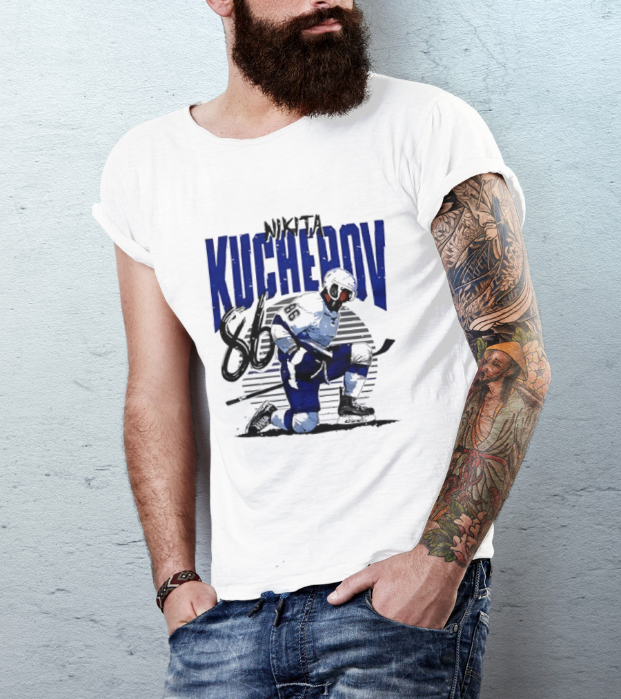 Nikita Kucherov 86 Tampa Bay Lightning Hockey Celebration T-Shirt