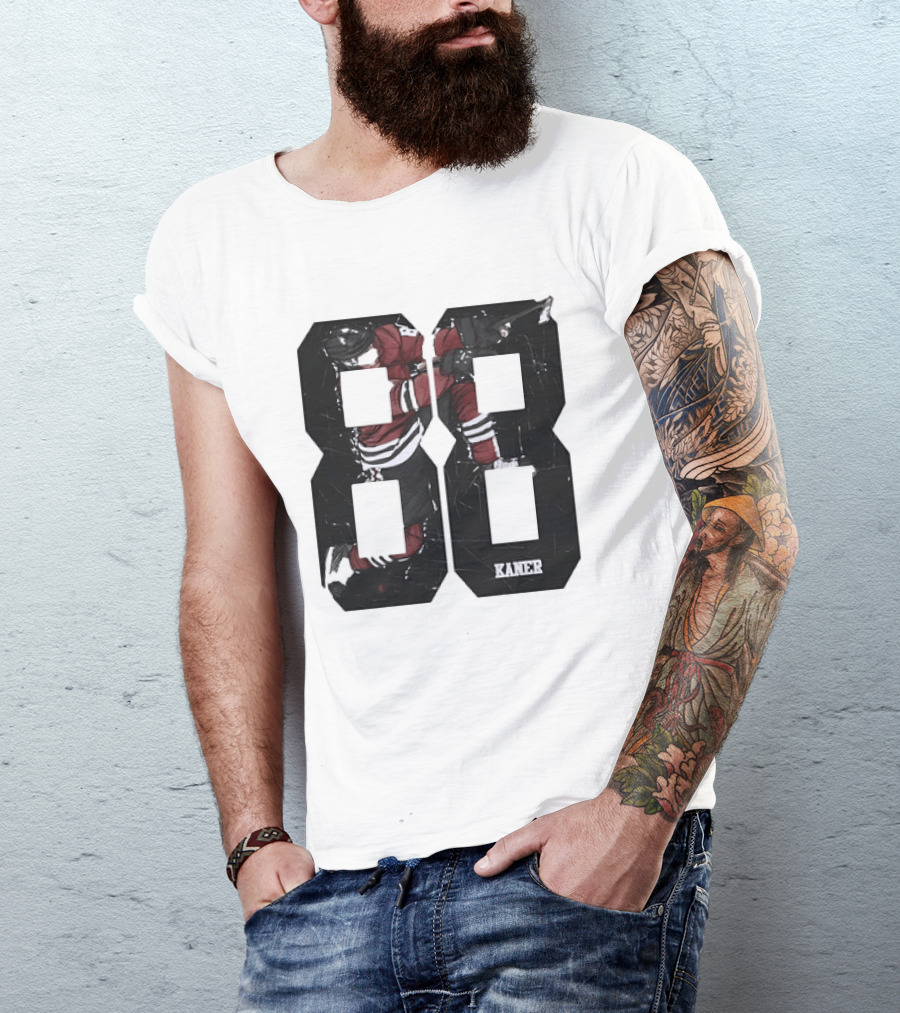 Markdown Patrick Kane Chicago Blackhawks Kaner 88 Ice Hockey Sketch T-Shirt