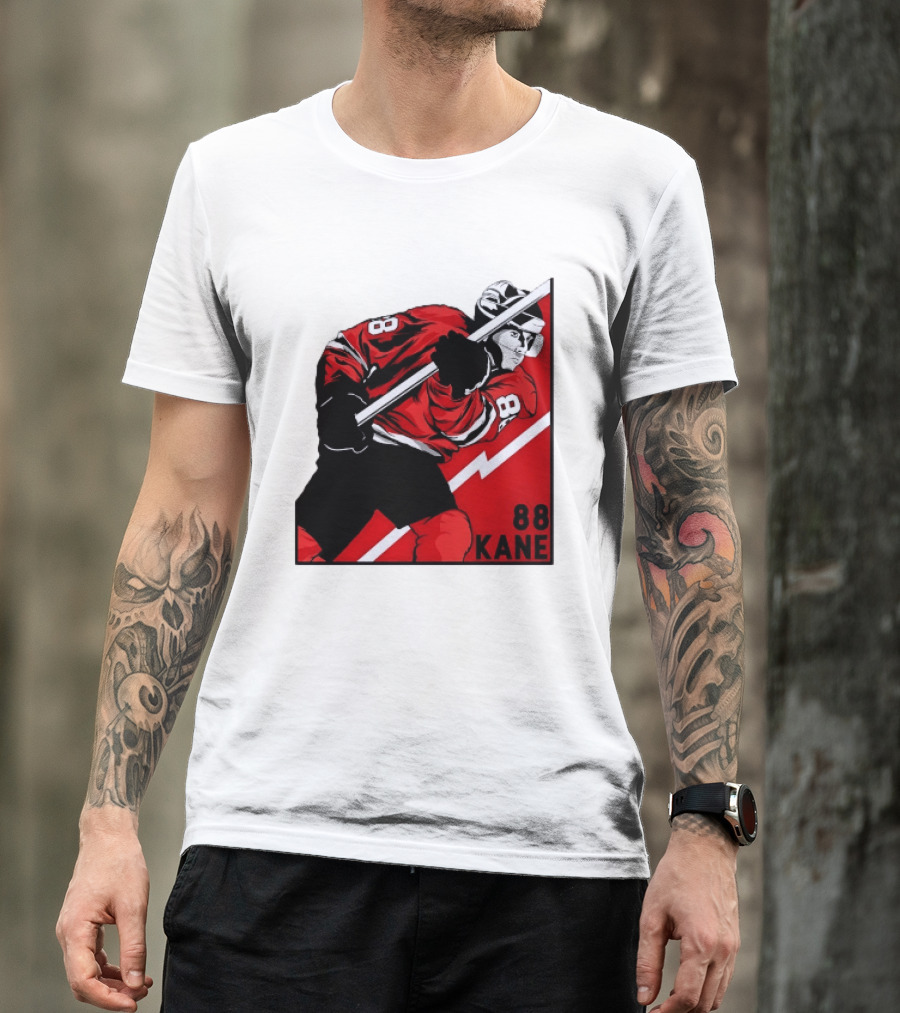 Patrick Kane 88 Chicago Blackhawks Ice Hockey Player Action T-Shirt