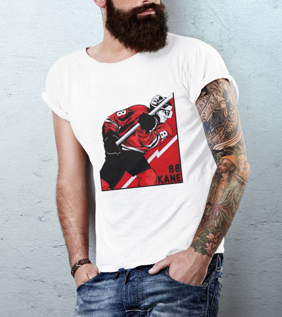 Patrick Kane 88 Chicago Blackhawks Ice Hockey Player Action T-Shirt