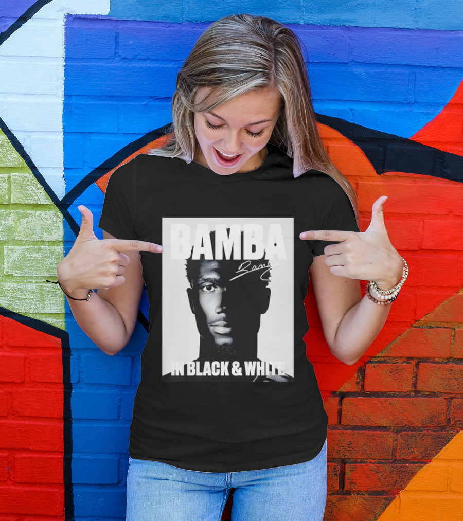 Bamba Signature Black And White NBA Basketball T-Shirt