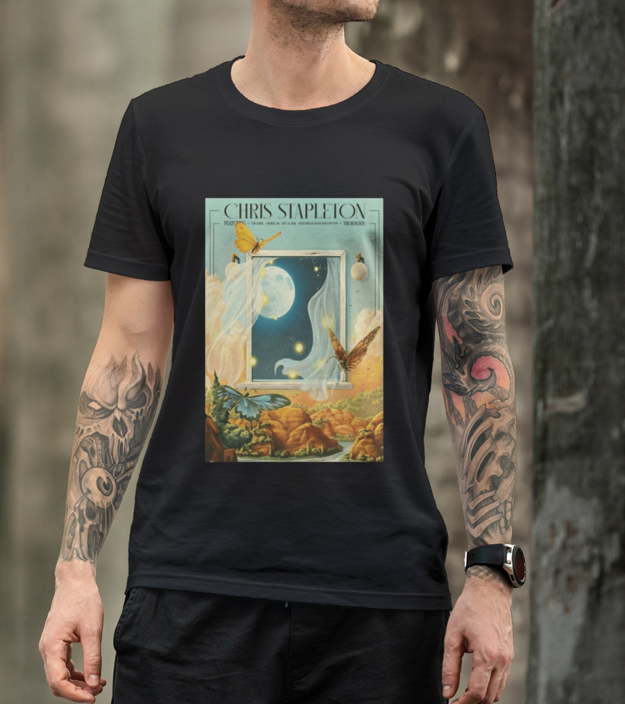 Chris Stapleton Featuring The Gorge July 24 2026 With Margo Price And The Mavericks The Knock3 T-Shirt