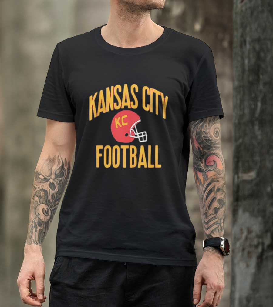 Kansas City KC Football Helmet T-Shirt