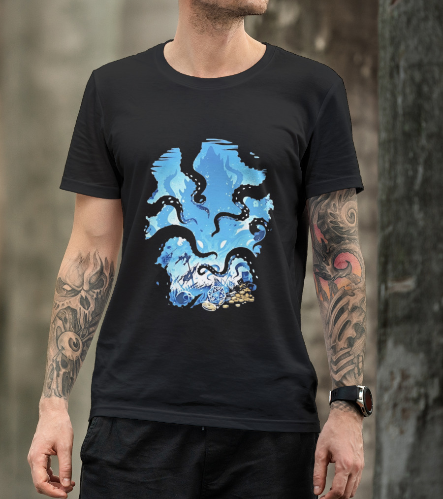 Dungeons And Dragons Kraken Nautical Sea Creature RPG Fantasy T-Shirt