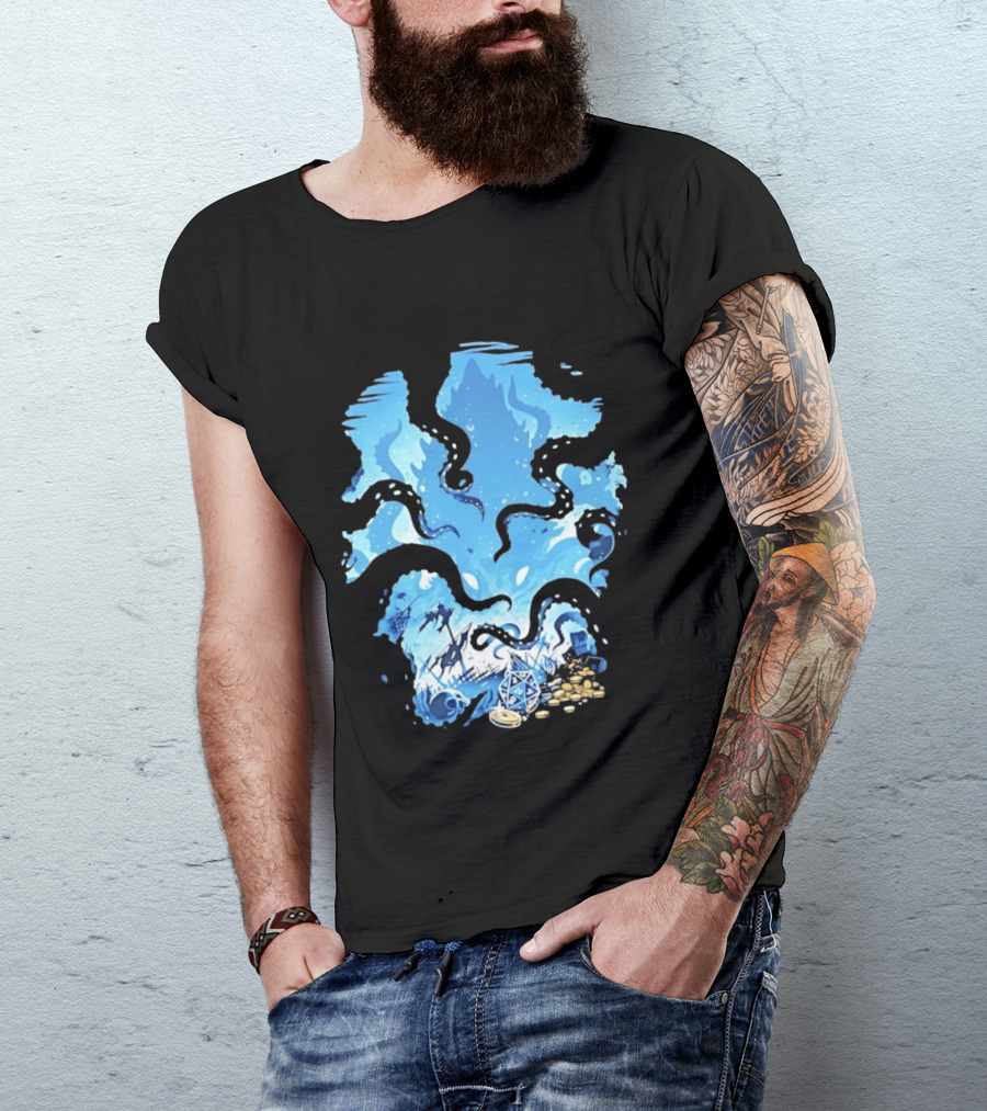 Dungeons And Dragons Kraken Nautical Sea Creature RPG Fantasy T-Shirt