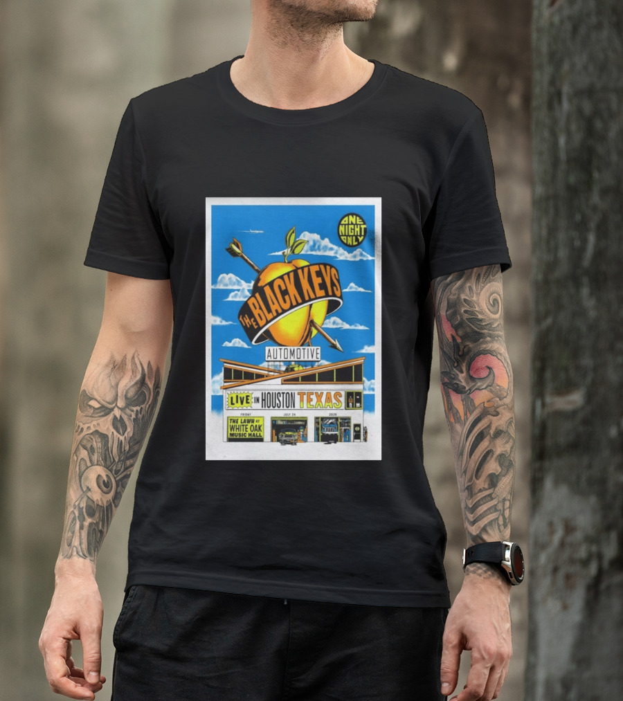 The Black Keys Live Houston Texas July 24 2026 One Night Only White Oak Music Hall T-Shirt