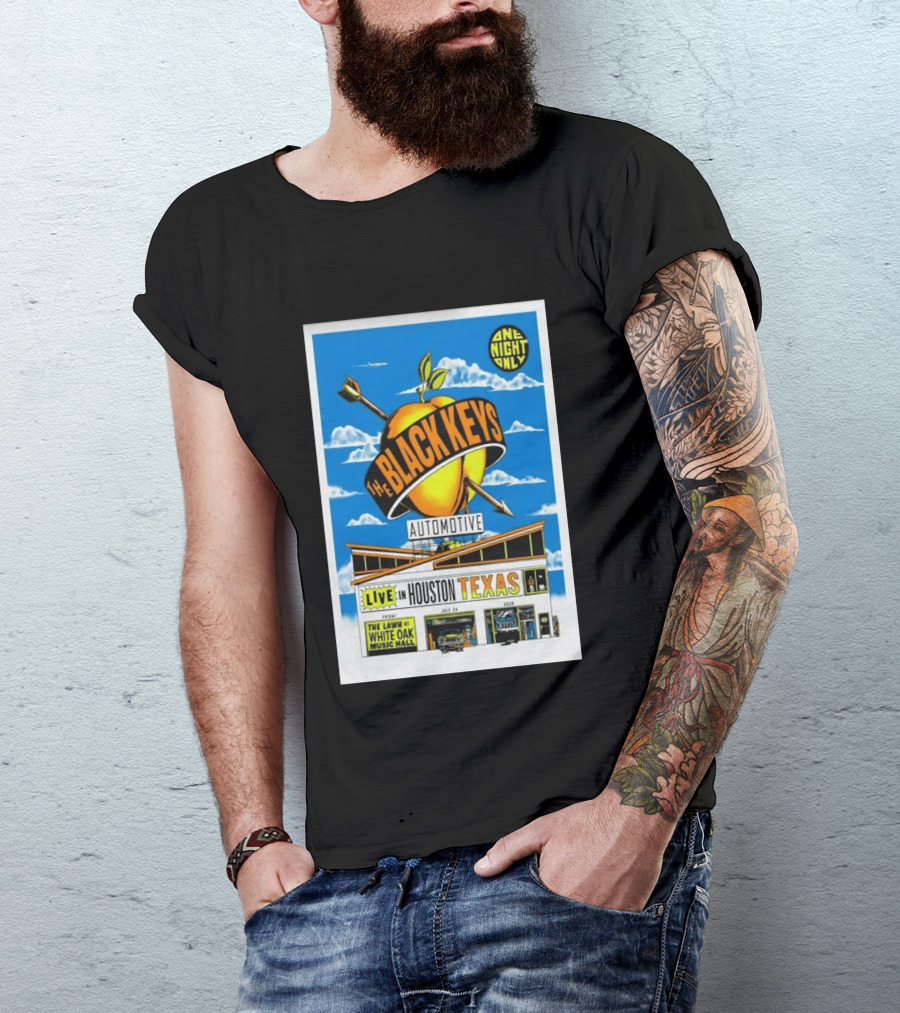 The Black Keys Live Houston Texas July 24 2026 One Night Only White Oak Music Hall T-Shirt