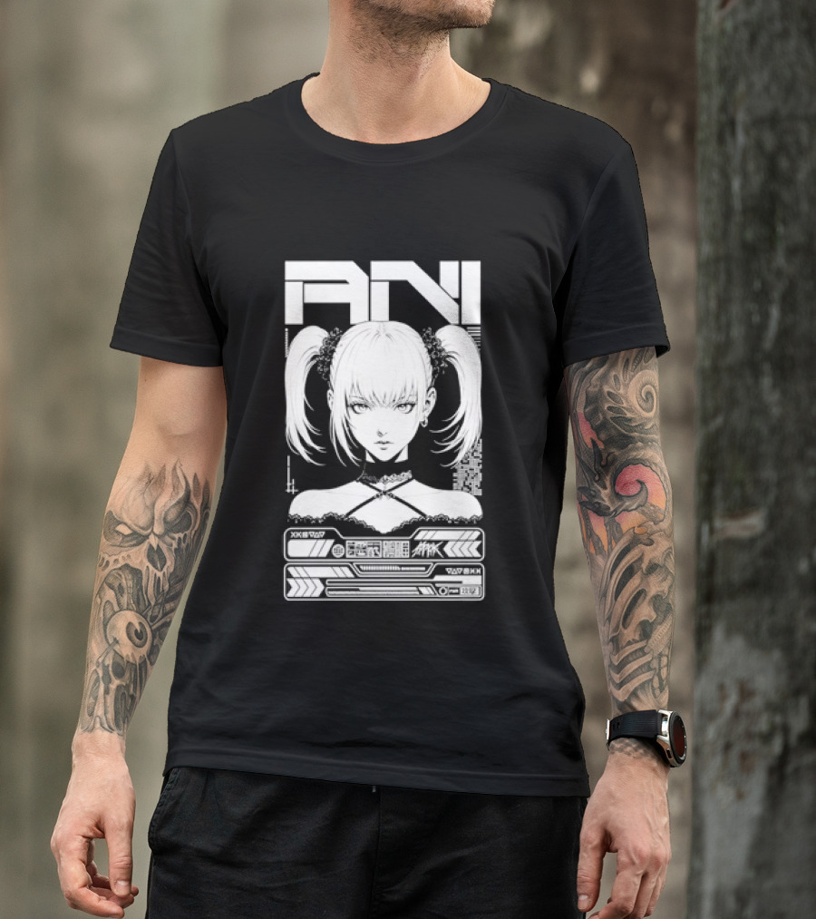 Misa Amane Death Note Anime Ani Grok Kawaii Gothic Style Pigtails T-Shirt