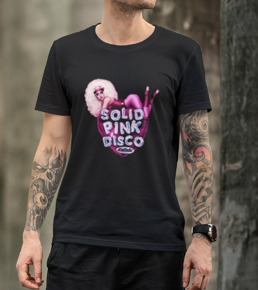 Trixie Mattel Solid Pink Disco Balloon Heart T-Shirt