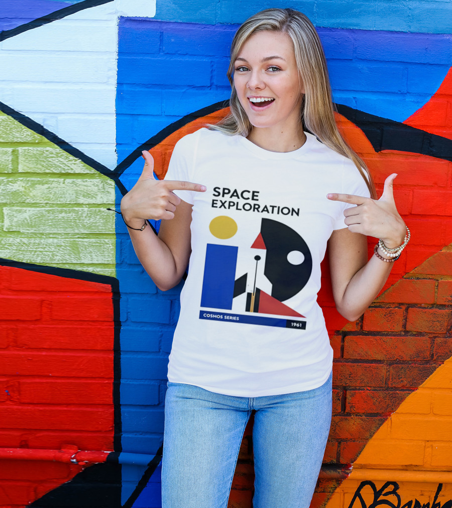 Space Exploration 1961 Cosmos Series Retro Geometric T-Shirt