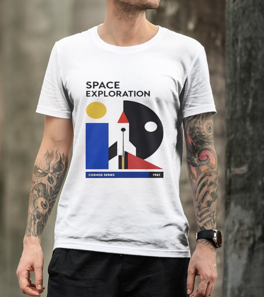 Space Exploration 1961 Cosmos Series Retro Geometric T-Shirt