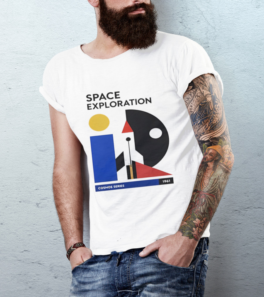 Space Exploration 1961 Cosmos Series Retro Geometric T-Shirt