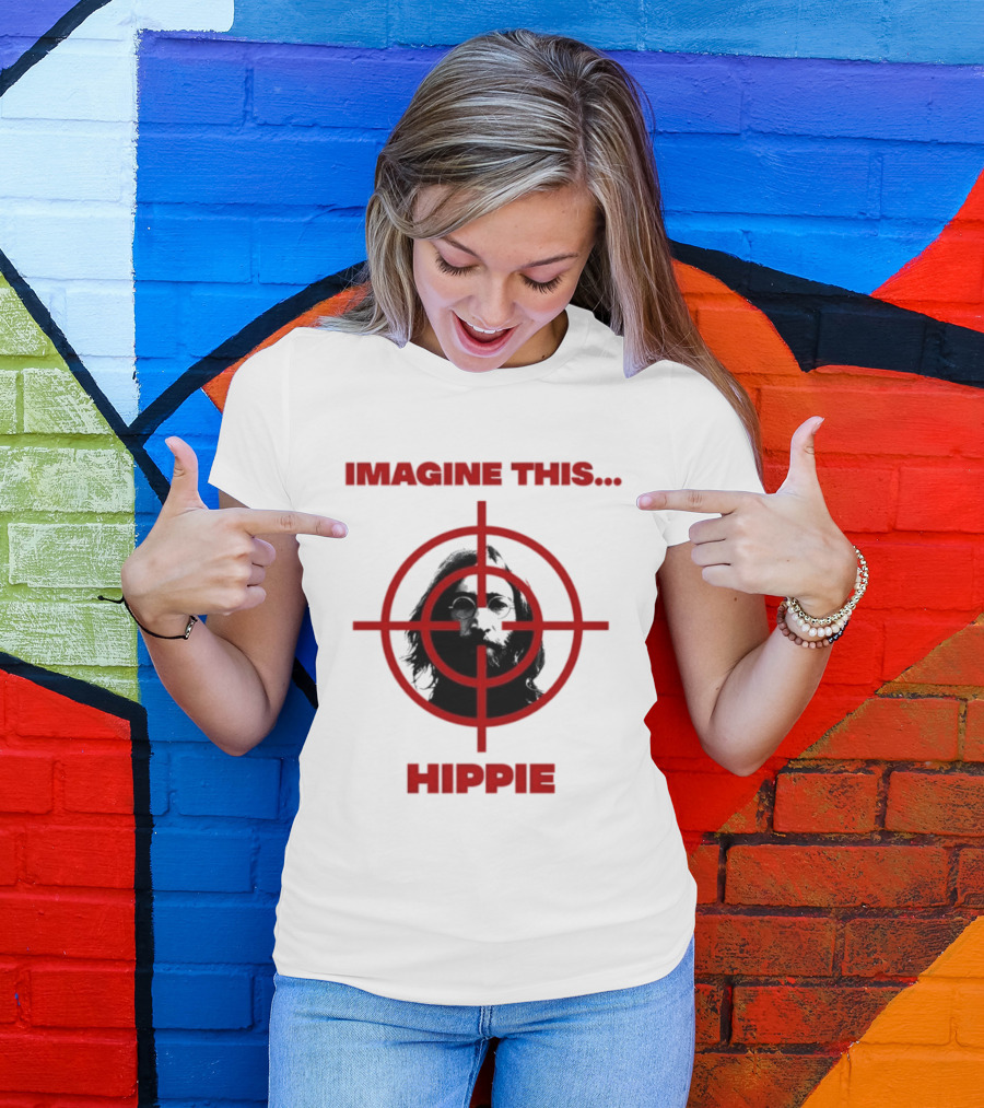 Imagine This Hippie With Target Overlay T-Shirt