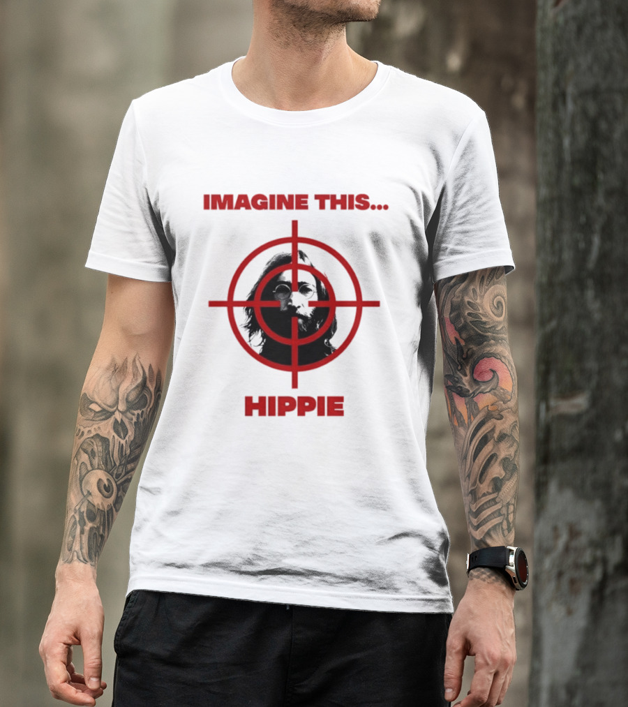 Imagine This Hippie With Target Overlay T-Shirt
