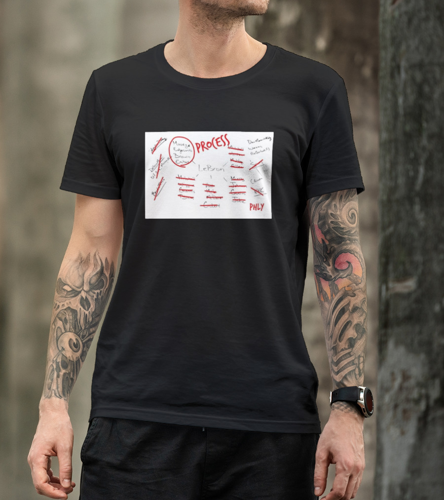 LeBron James Maxey Edgecomb Brown Embiid Philadelphia 76ers Process Phly T-Shirt