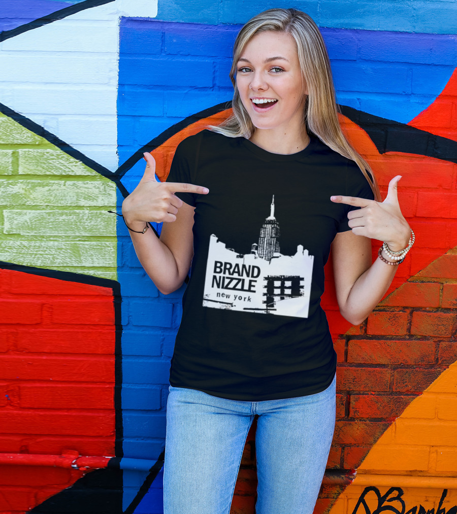 BRAND NIZZLE New York Empire State Building Skyline T-Shirt