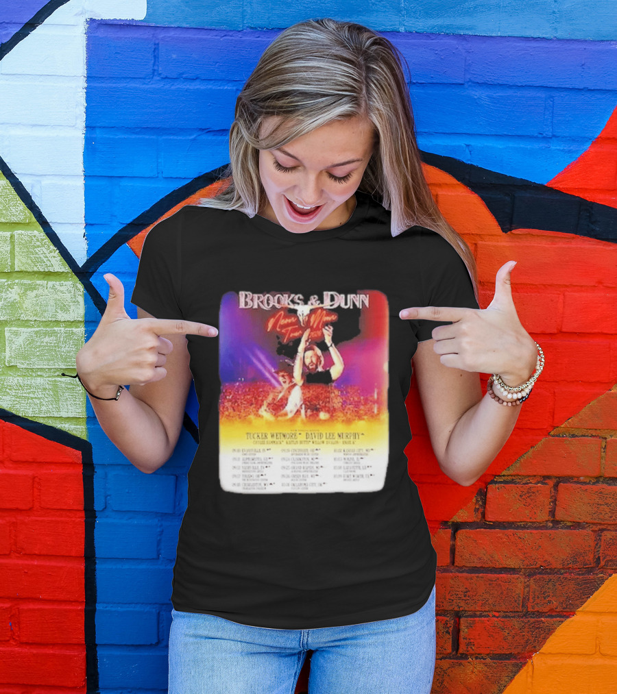 Brooks & Dunn Neon Moon Tour 2026 Tucker Wetmore David Lee Murphy Country Concert Events And Dates T-Shirt