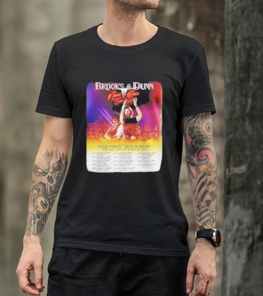 Brooks & Dunn Neon Moon Tour 2026 Tucker Wetmore David Lee Murphy Country Concert Events And Dates T-Shirt