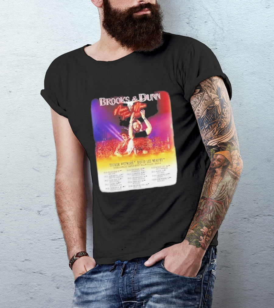 Brooks & Dunn Neon Moon Tour 2026 Tucker Wetmore David Lee Murphy Country Concert Events And Dates T-Shirt