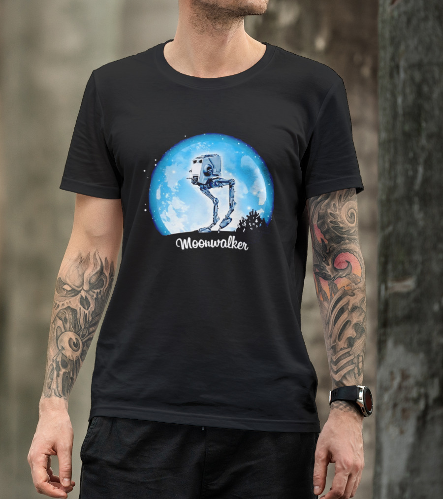 Star Wars AT ST Moonwalker Imperial Walker Moon Scene T-Shirt
