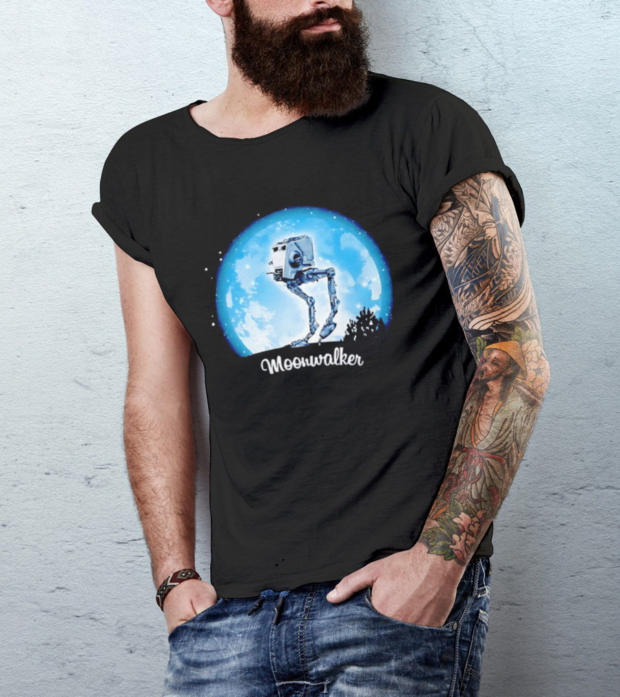 Star Wars AT ST Moonwalker Imperial Walker Moon Scene T-Shirt