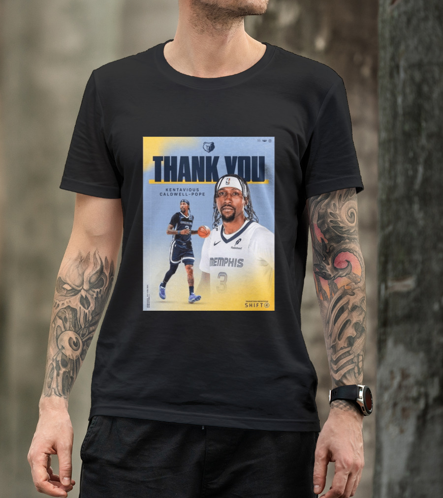 Thank You Kentavious Caldwell Pope Memphis Grizzlies Basketball 3 NBA Fan T-Shirt