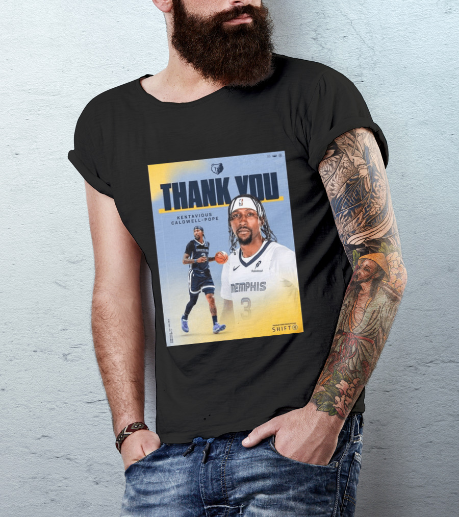 Thank You Kentavious Caldwell Pope Memphis Grizzlies Basketball 3 NBA Fan T-Shirt