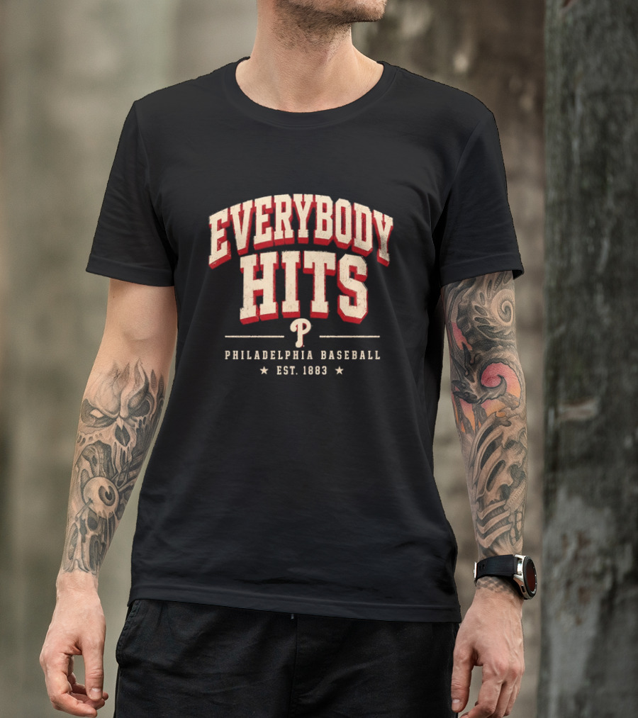 Everybody Hits Philadelphia Baseball Est 1883 T-Shirt