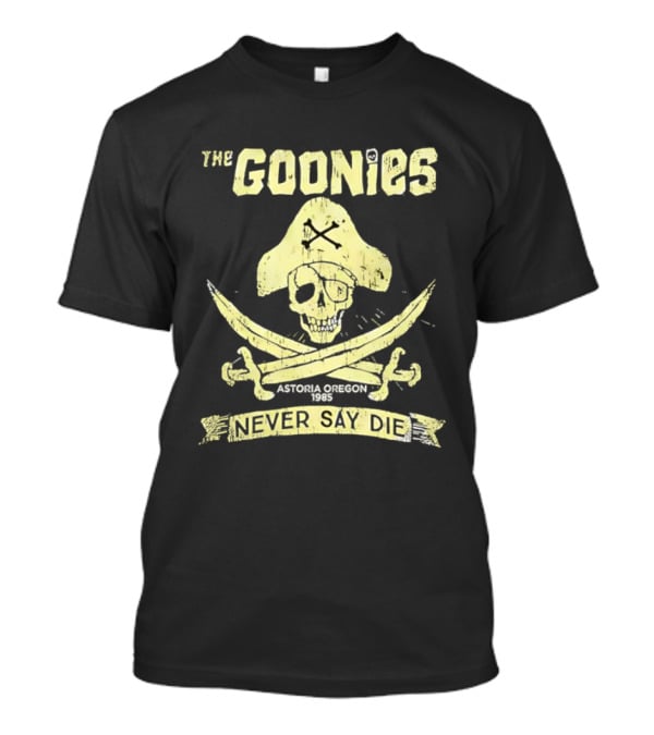 The Goonies Never Say Die Astoria Oregon 1985 Skull Pirate T-Shirt