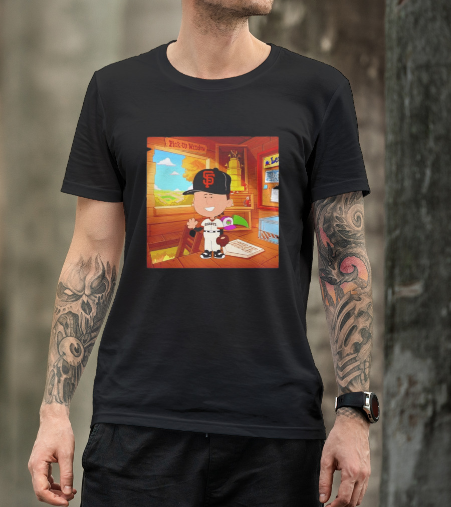 Tyler Mahle San Francisco Giants Baseball Cartoon Peanuts T-Shirt