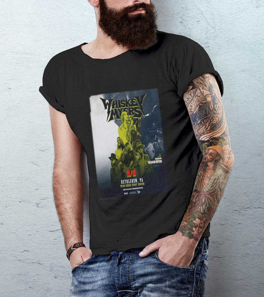Whiskey Myers Bethlehem PA Concert October 10 2026 Wind Creek Event Center Featuring The Allman Betts Band T-Shirt