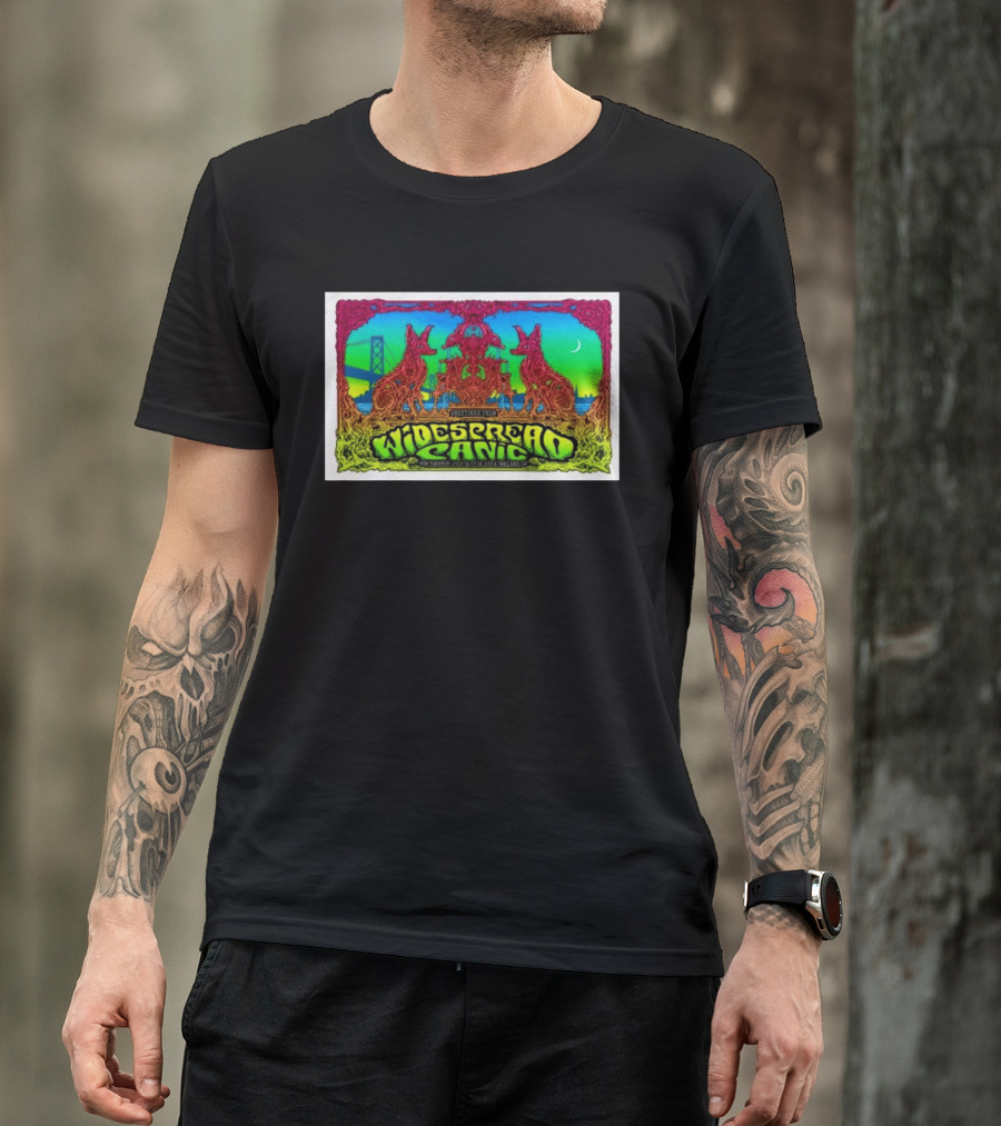 Widespread Panic Live At Fox Theater Oakland Jul 16 18 2026 Concert With Psychedelic Art And Bridge T-Shirt