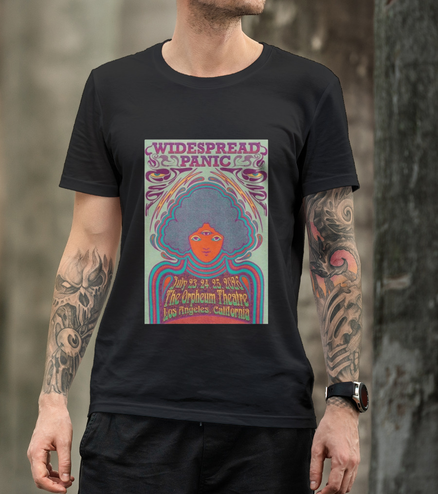 Widespread Panic Orpheum Theatre Los Angeles July 23 25 2026 Psychedelic T-Shirt