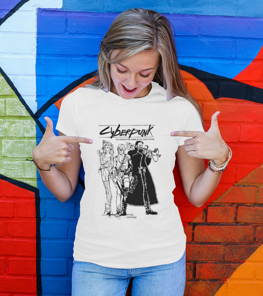 Cyberpunk The Roleplaying Game Of The Dark Future Silhouette Art Characters T-Shirt