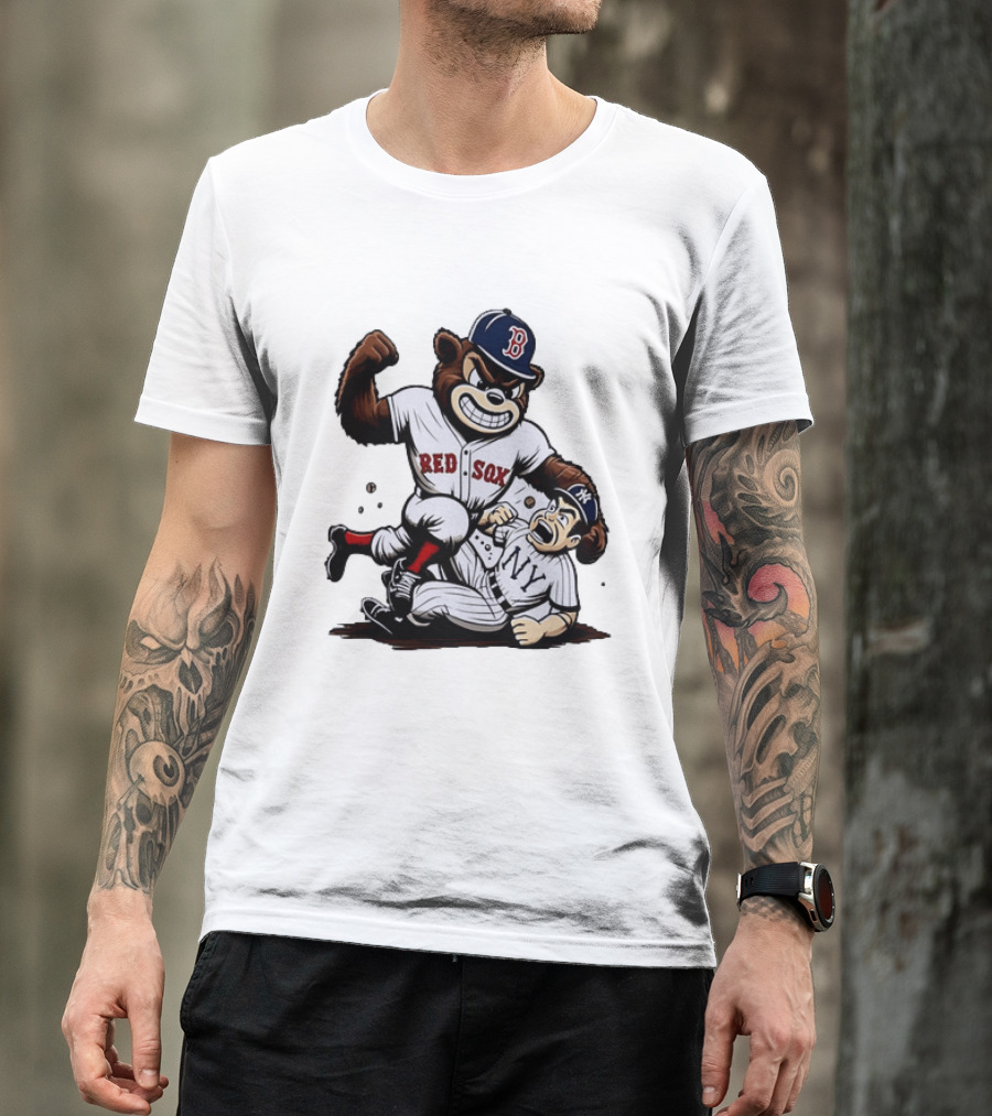 Red Sox Bear Vs NY Yankees Rivalry Showdown T-Shirt