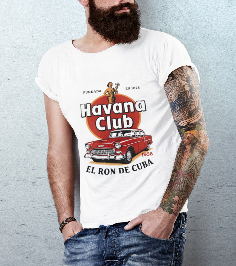 Havana Club Fundada En 1878 El Ron De Cuba 1956 Car T-Shirt