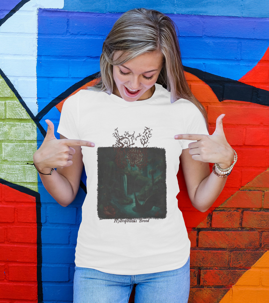 Sallow Hydrophilous Brood Metal Nightmare Forest Scene T-Shirt