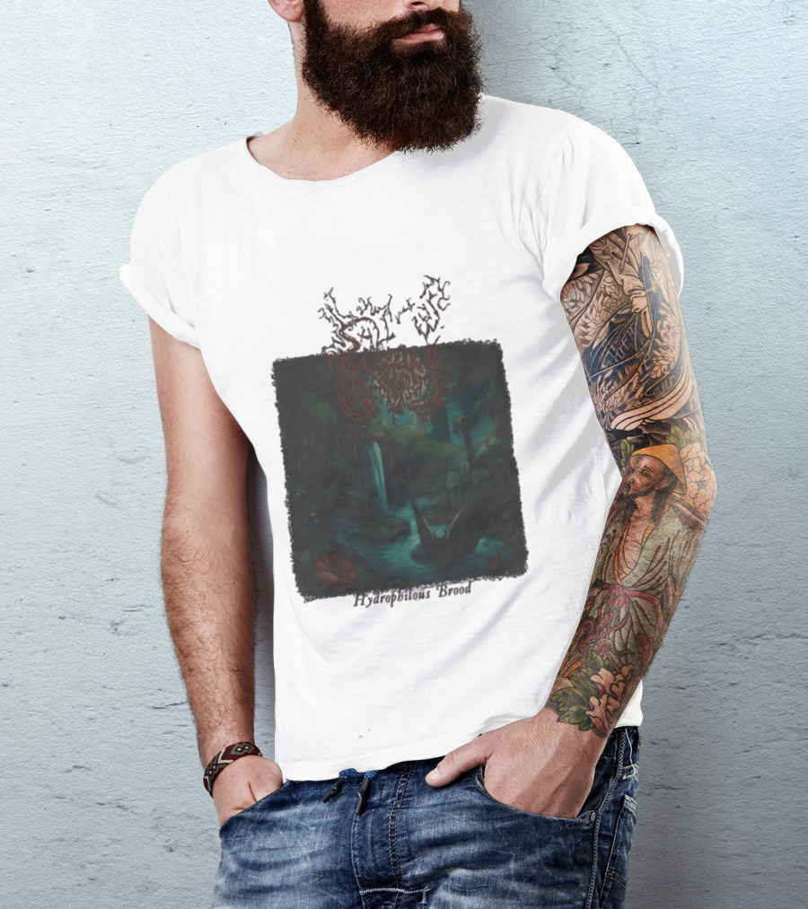 Sallow Hydrophilous Brood Metal Nightmare Forest Scene T-Shirt