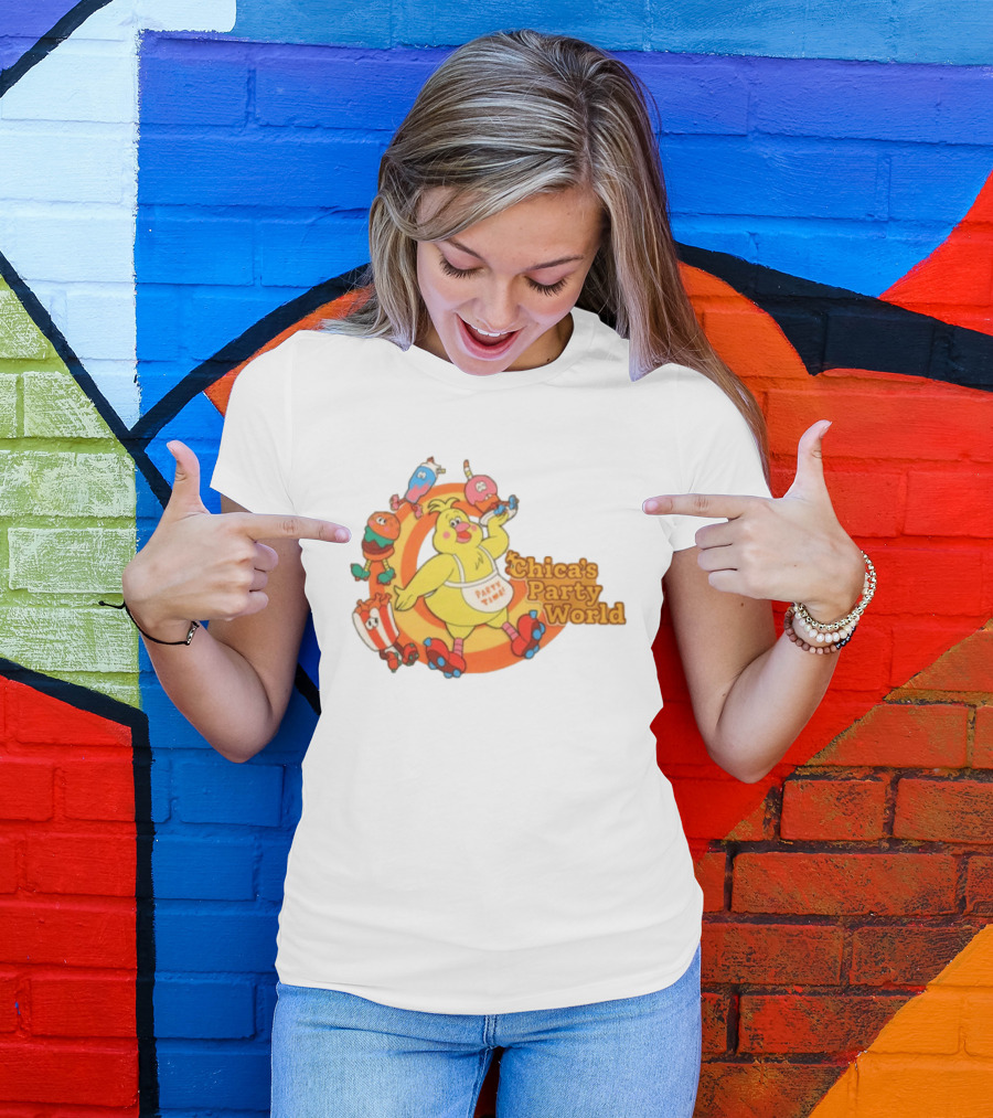 Hex Store Hex X Fnaf Chica's Party World Secret Of The Mimic 2 Party Time T-Shirt