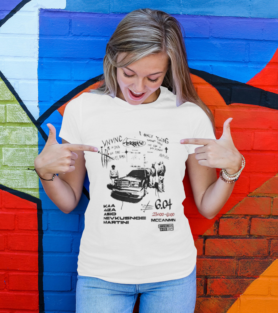 Terrace A$AP Rocky Ego Mirror 6 04 Vintage Car Sketch T-Shirt