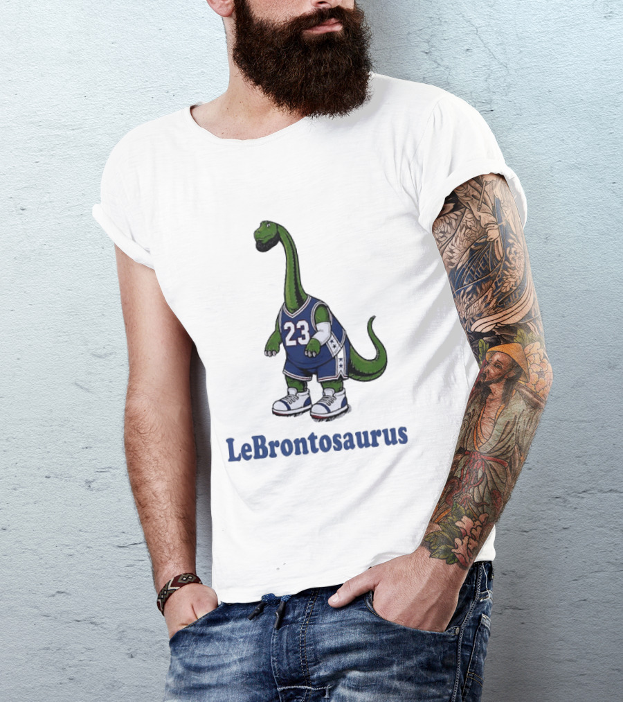 LeBrontosaurus Dinosaur Basketball Jersey Number 23 T-Shirt