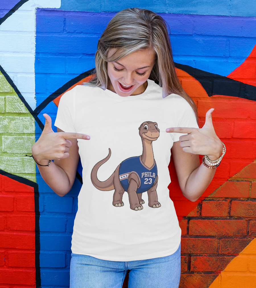 Philadelphia 76ers Littlefoot Dinosaur LeBron James 23 T-Shirt