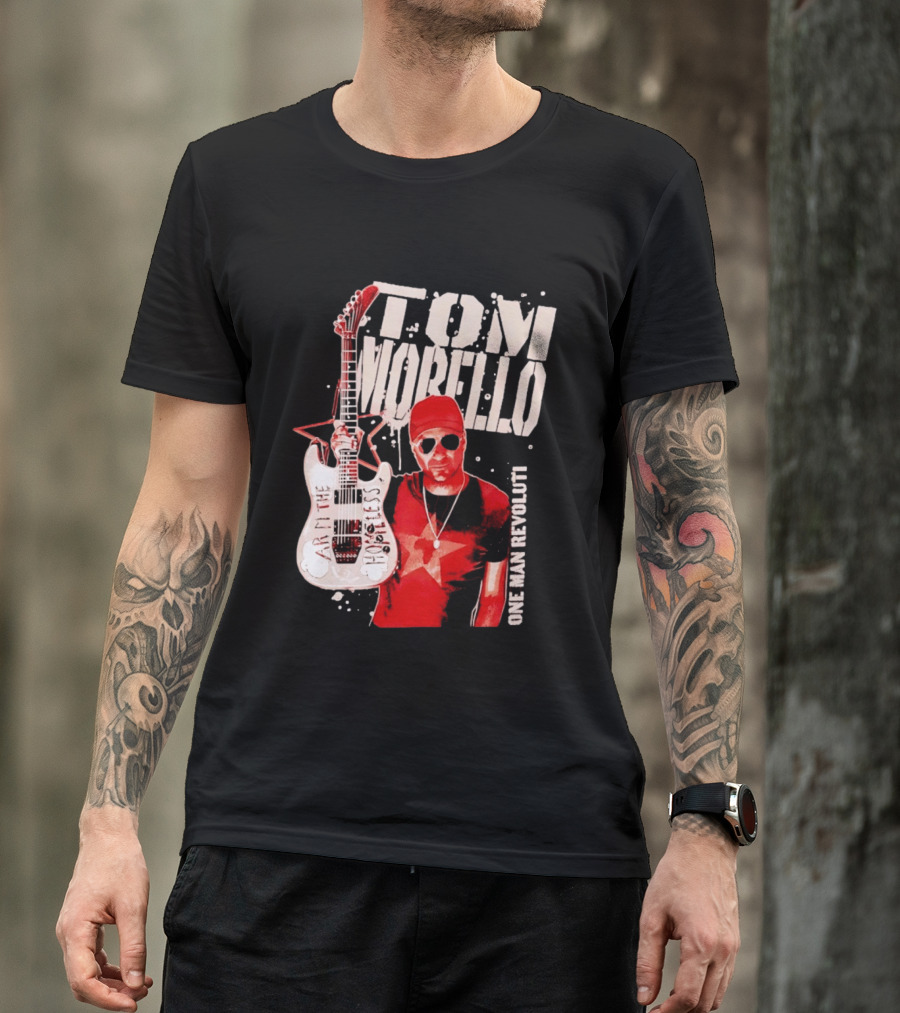 Tom Morello Arm The Homeless Guitar One Man Revolution Red Star T-Shirt